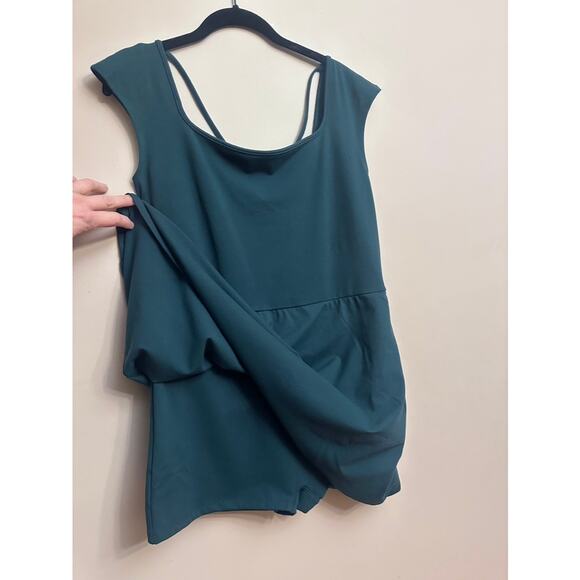 Wild Fable ButterBliss Teal Skater Romper Dress XL Strappy Back - Picture 3 of 5